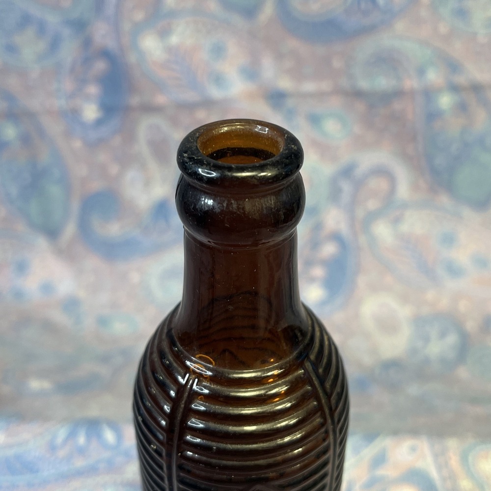 Vintage orange crush Ribbed Beehive Amber glass bottle 7oz 1970's - Picture 10 of 10
